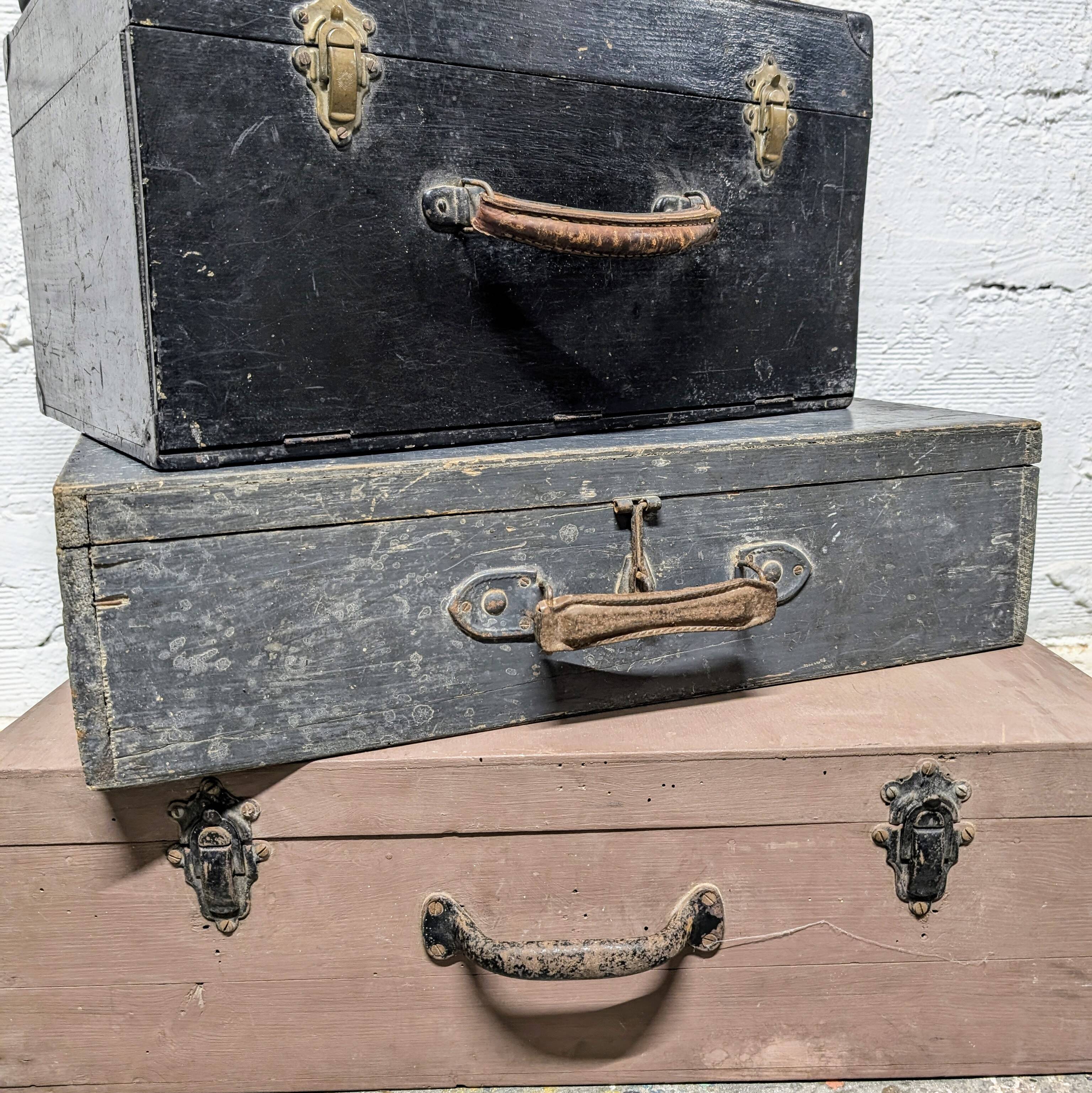 Vintage wooden suitcase