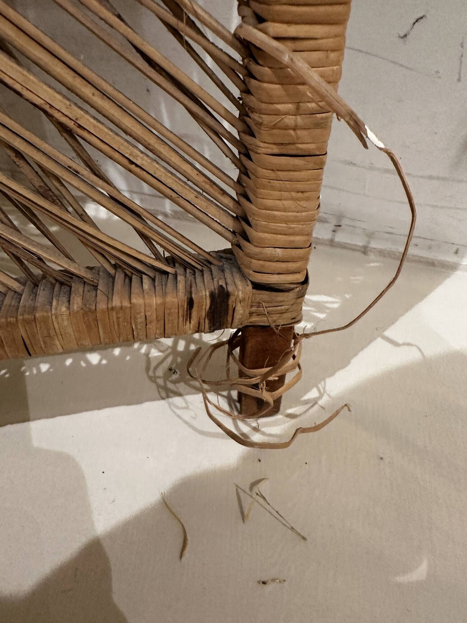 Vintage rattan/wicker screen – 3 panels
