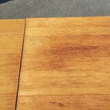 70' wood and chrome kitchen table