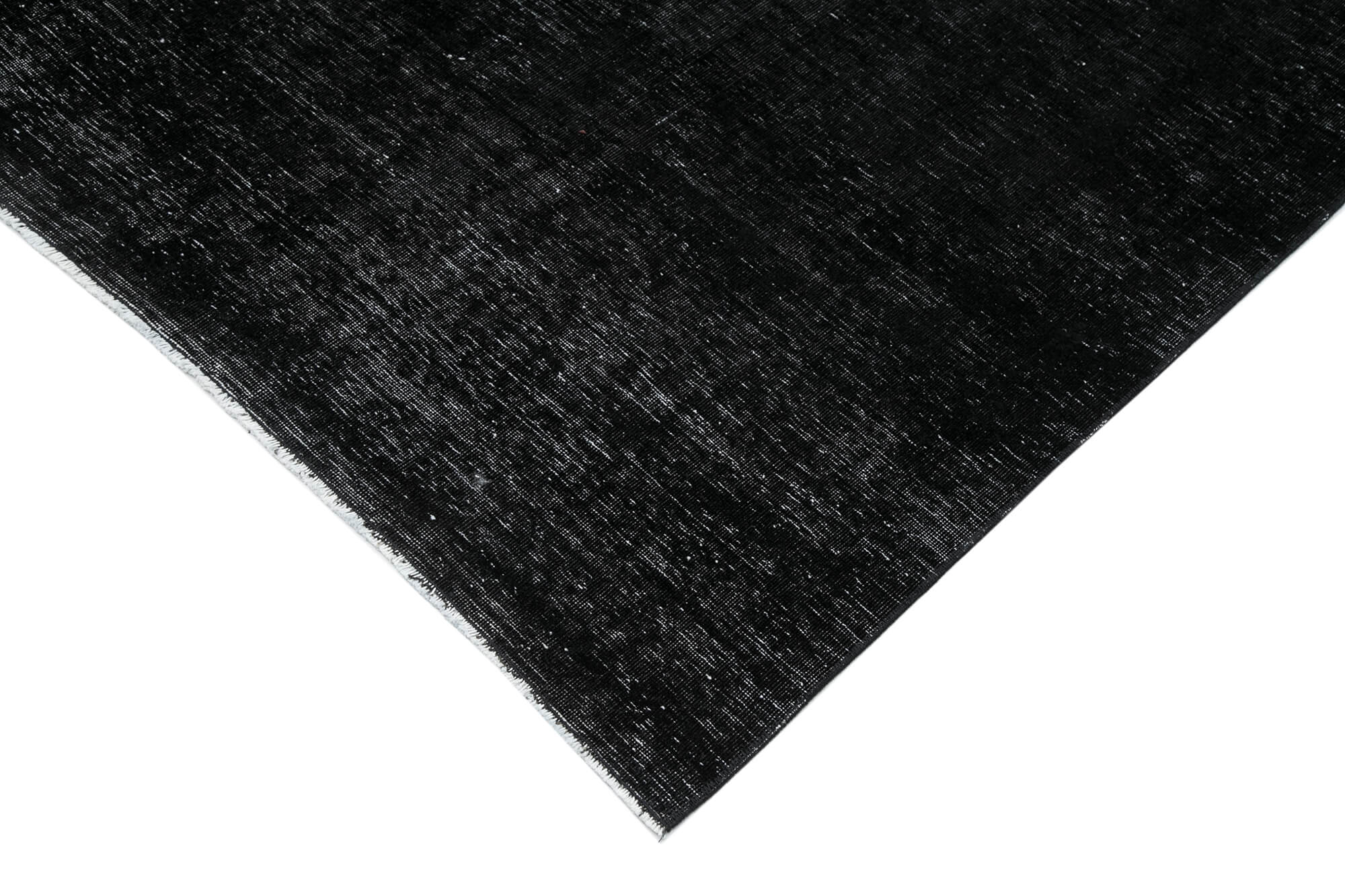 Hand-Knotted Oriental Overdyed 290 cm x 391 cm Black Wool Carpet