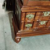 Library-Argentier-window in ceylon solid teak circa 1960