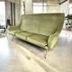 Moss green vintage sofa / bench / couch