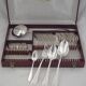 Ercuis Neo-Gothic style, 38-piece cutlery set in silver-plated metal, excellent condition.