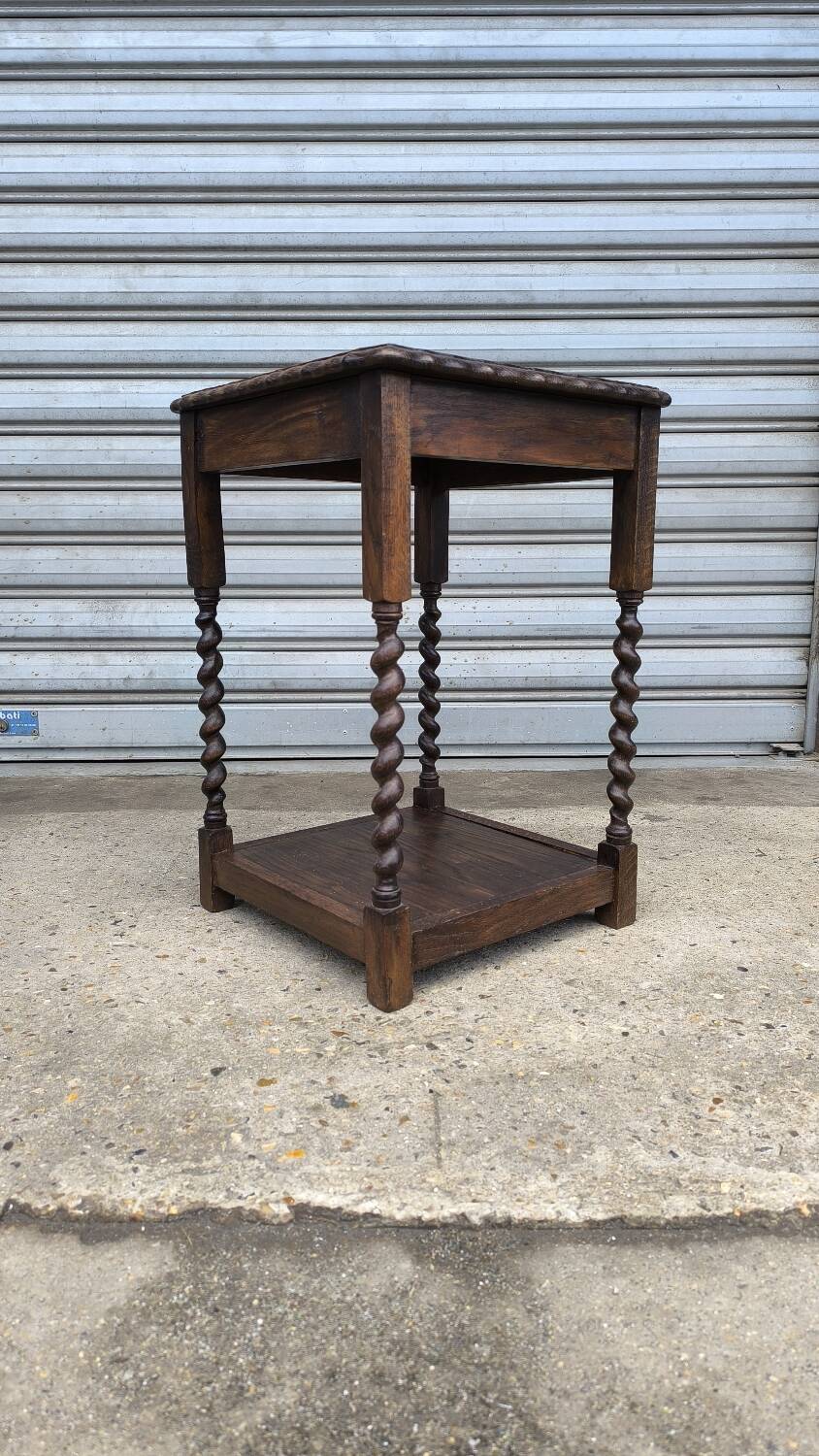 1950s turned wood side table