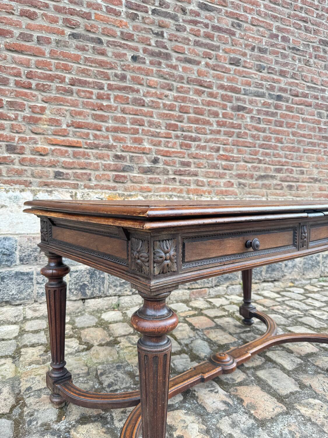 Italian Dining Table In Natural Wood Louis XVI Style XIX Eme Century