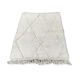 Tapis berbère blanc shaggy 110x145 cm