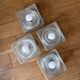 4 appliques "Ice cube" en verre 1970