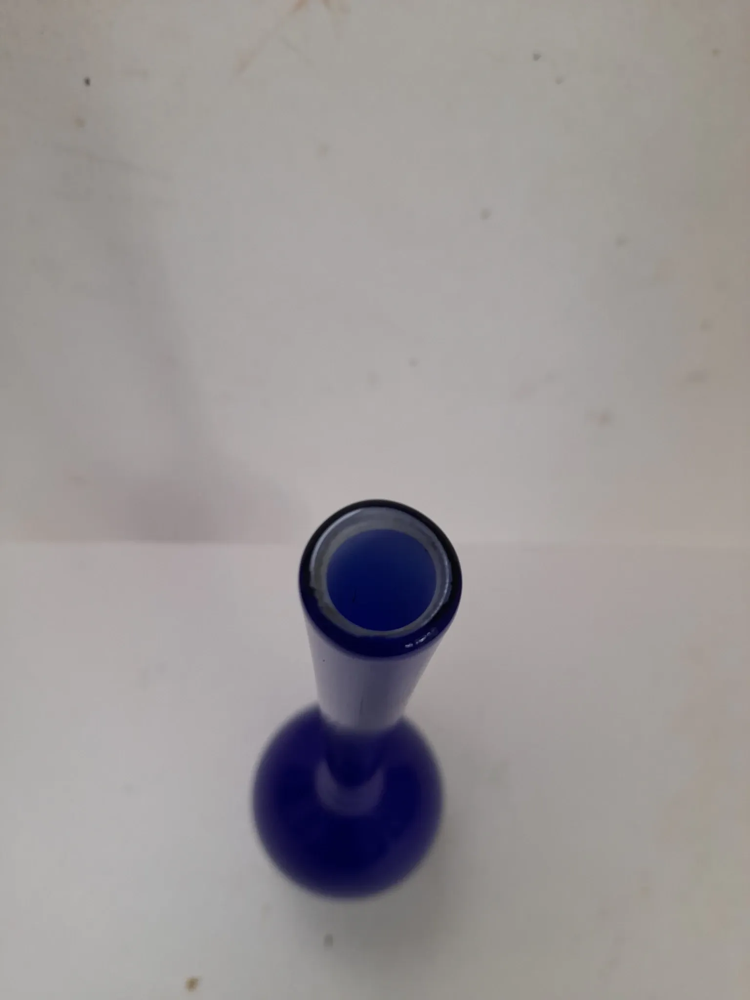 Royal blue opaline single flower vase