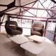 3 travertine trundle tables 1970