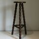High tripod stool in turned wood