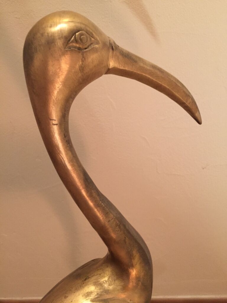 Ibis in brass 69cm vintage