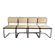 4 chairs Marcel Breuer B32 Cesca 1970