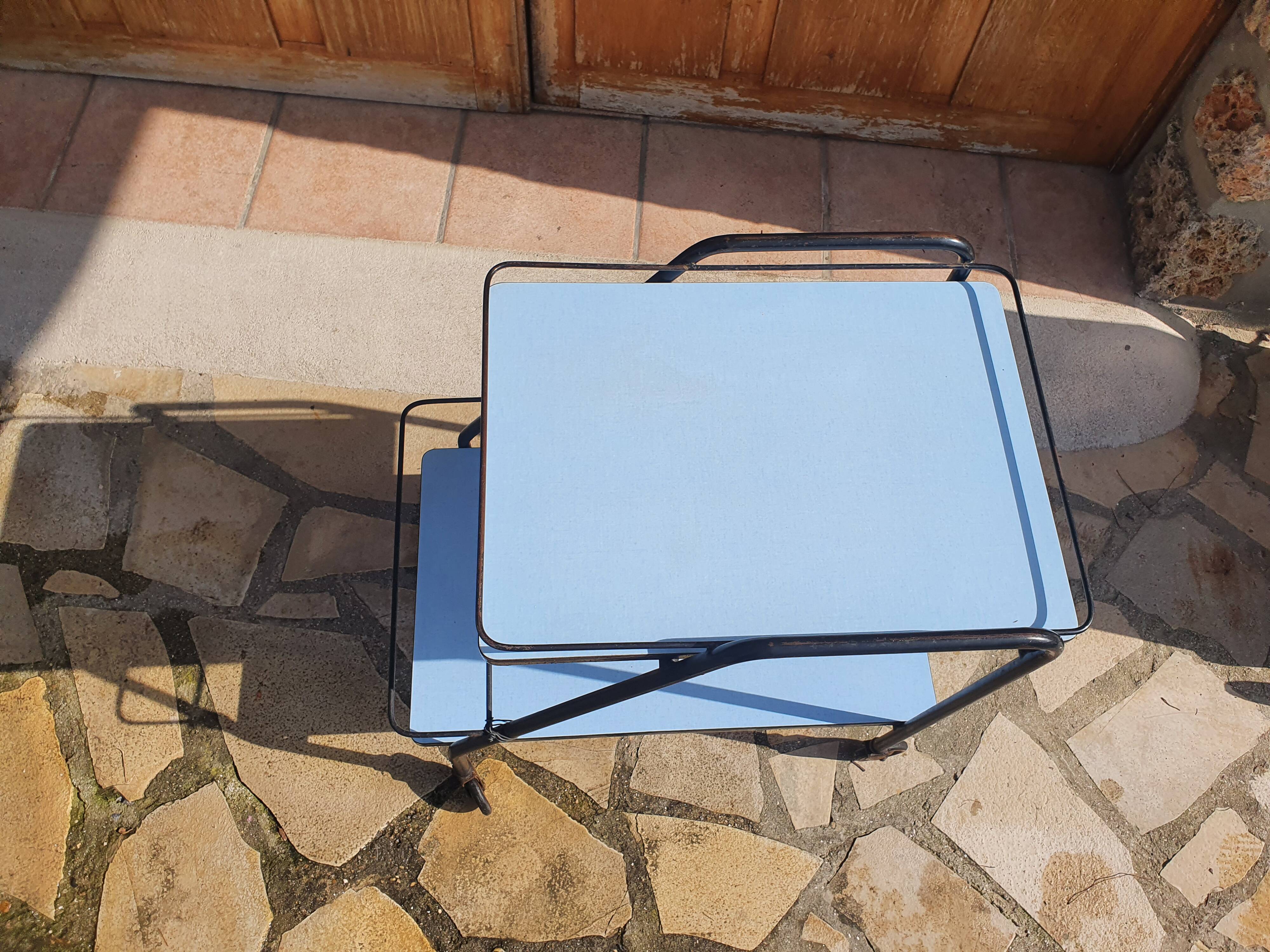 Serving trolley in vintage formica