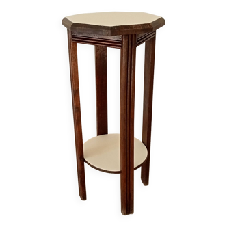 Art deco pedestal side table in walnut 1940s/50s