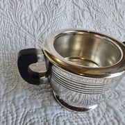 Art Deco tea and coffee service in silver-plated metal and Bakelite, 1930s