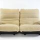 Fauteuil Marsala et son repose-pied Ligne Roset beige clair