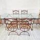 Vintage Provencal French Dining Table and 6 Chairs