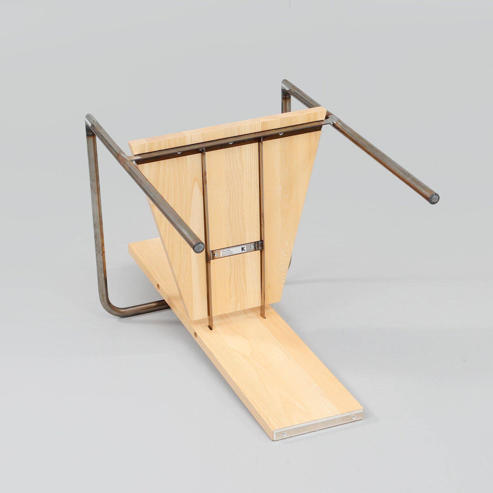 Chaise en bois et béton Jonas Bohlin, Suède, 1981