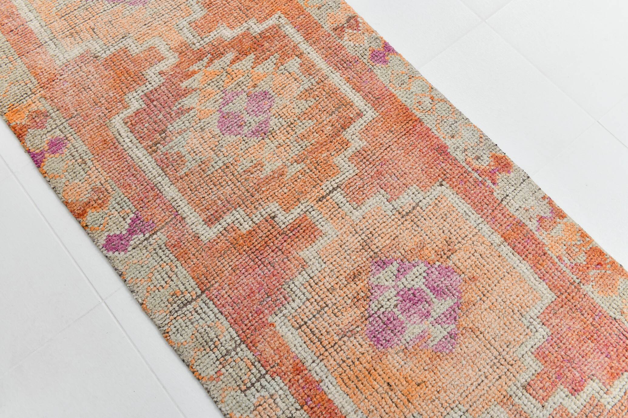 Tapis turc pastel doux, 91 x 313 cm