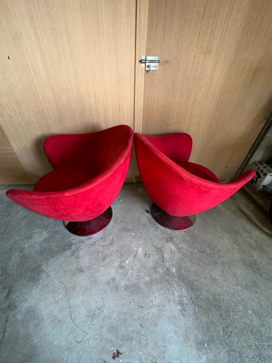 Lots of red LaCividina armchairs