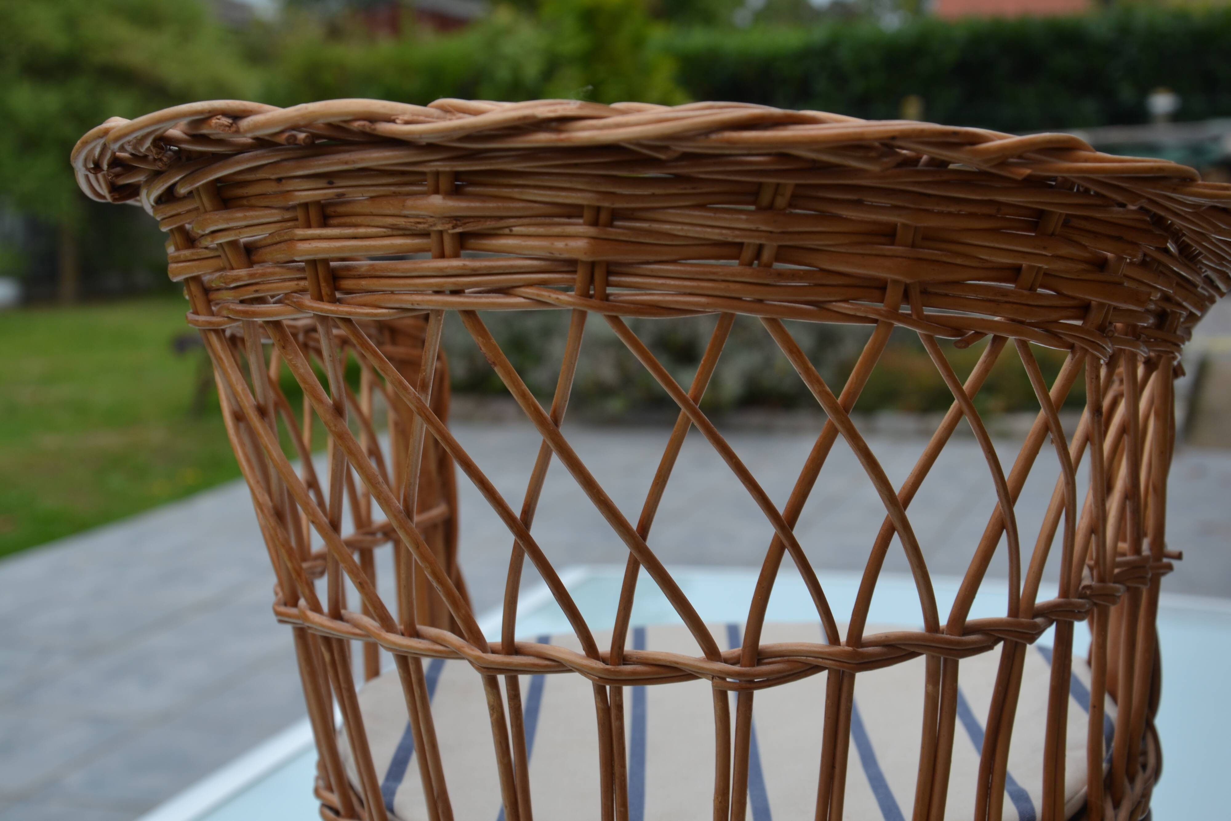 Rattan children's chair from the 60s and 70s