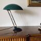 Mid-century green and brass table lamp, Italy 1960s