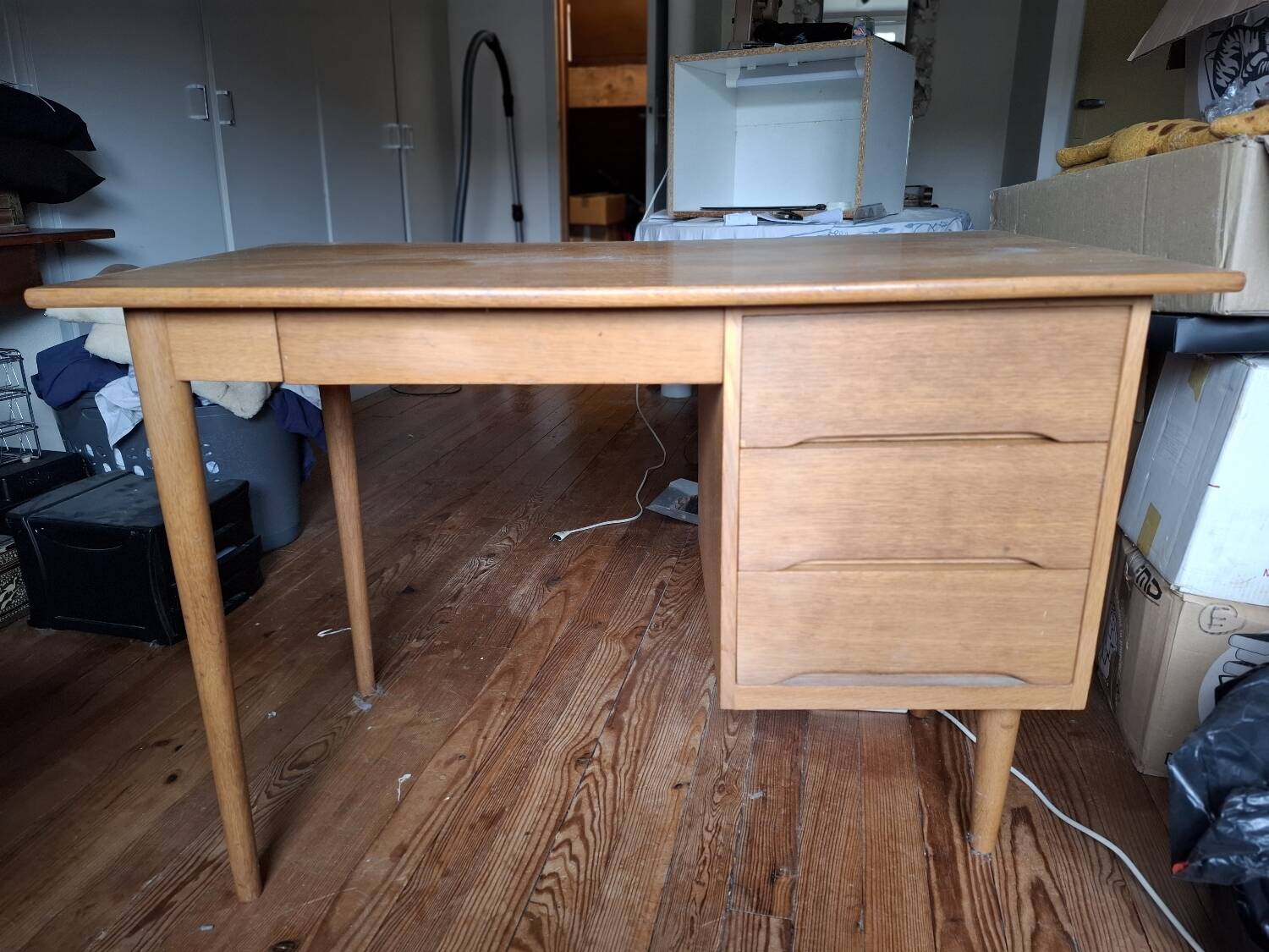 Solid oak desk from the 60s-70s.