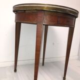 Table in wood, pink breo marble Louis XVI style