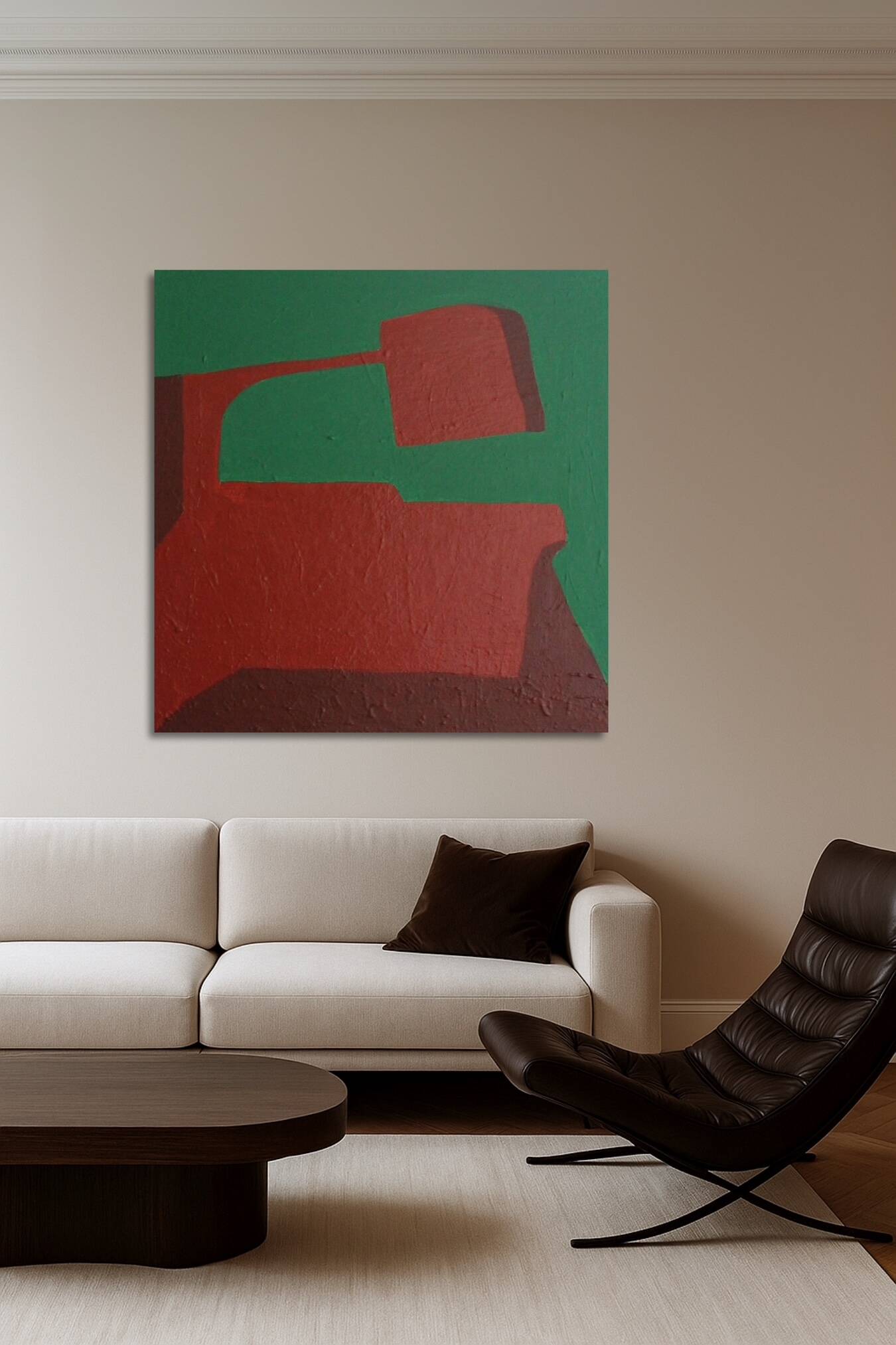 Abstract minimalist "green balance"