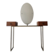 Vintage Scandinavian dressing table brass and wood