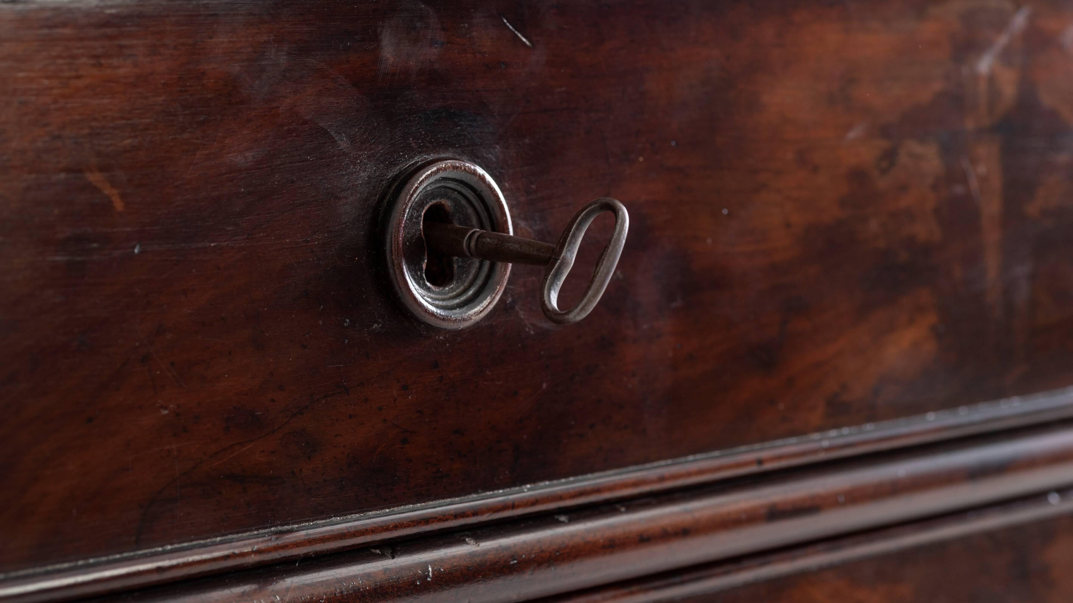 19th century walnut chest of drawers