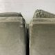 Pair of green velvet club armchairs