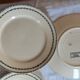 Dessert plate in Terre de Fer U & Cie Sarreguemines model Carlos
