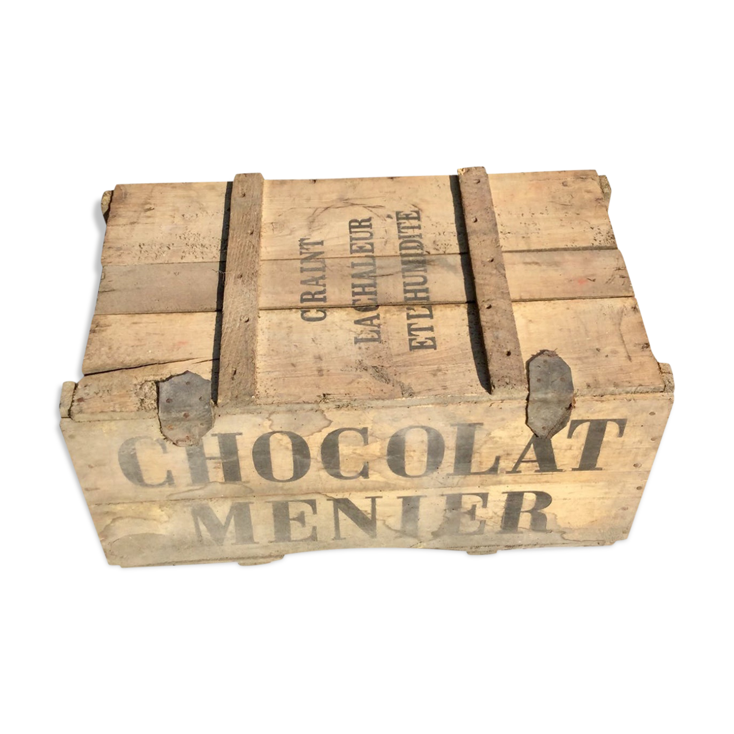 1925 menier chocolate wooden box