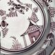 Grand Feu earthenware plate, Manganese decoration - 18th century