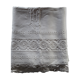 Drap de mariés ancien en fil de lin Blanc Monogramme MN