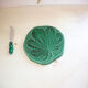 Cheese platter and its art deco green knife