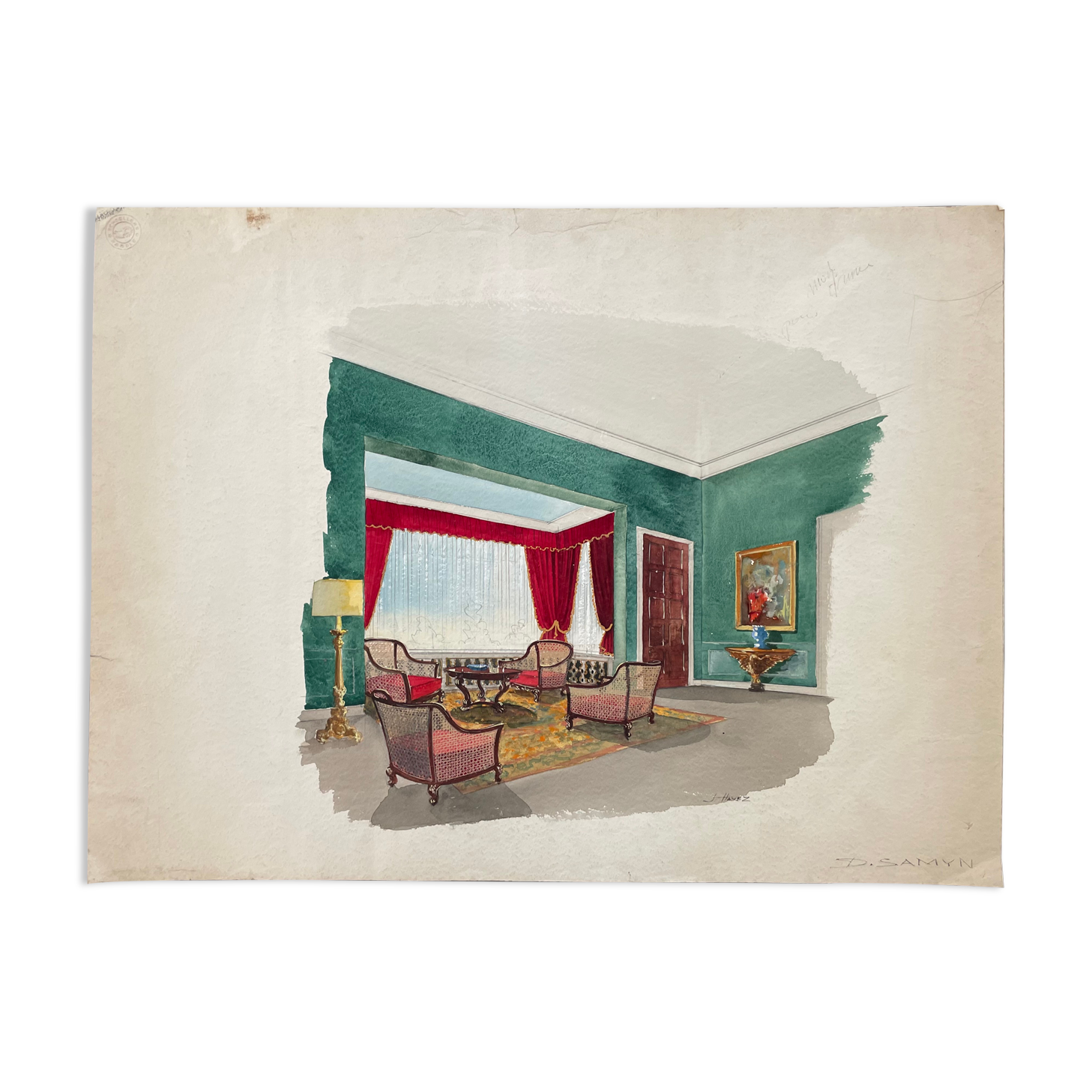 Painting decorative art interior architecture 30-50s