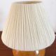 Vintage lamp in solid elm lampshade in wool 70s