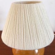 Vintage lamp in solid elm lampshade in wool 70s