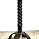 Scandinavian 1940s wrought iron candle holder by Einar Persson