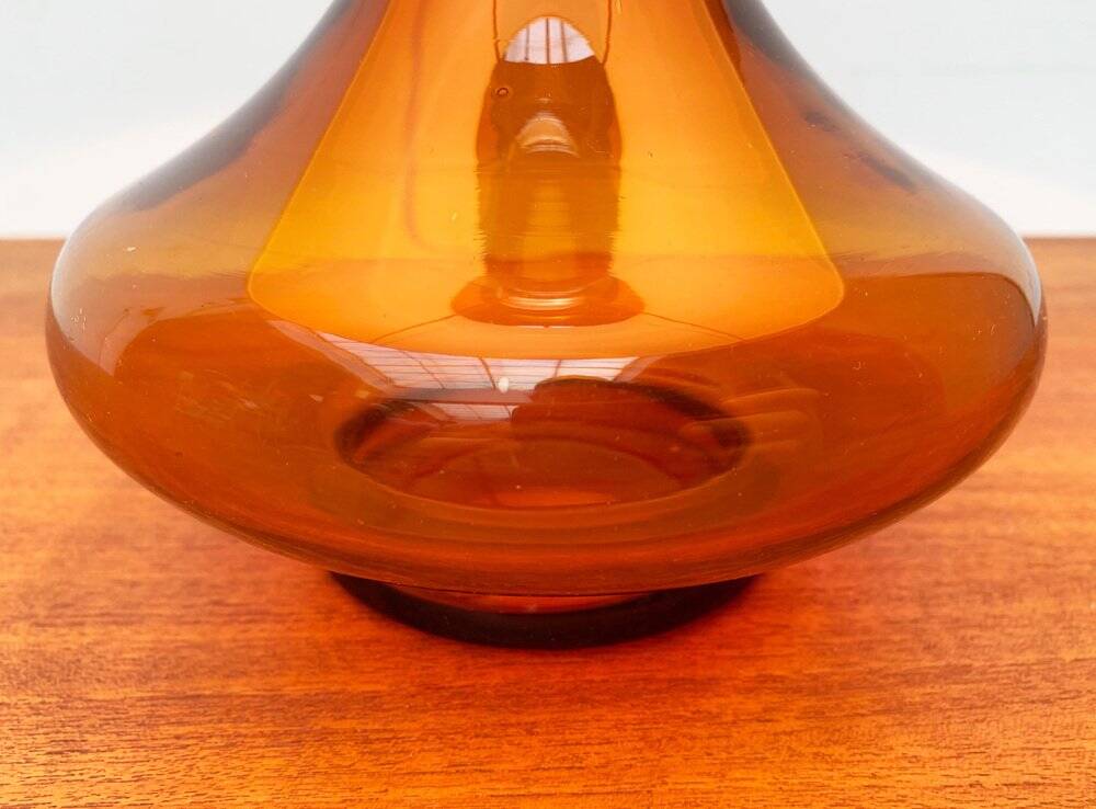 Mid-century Danish glass table lamp by Holmegaard