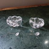 Pair of Daum crystal salt cellars