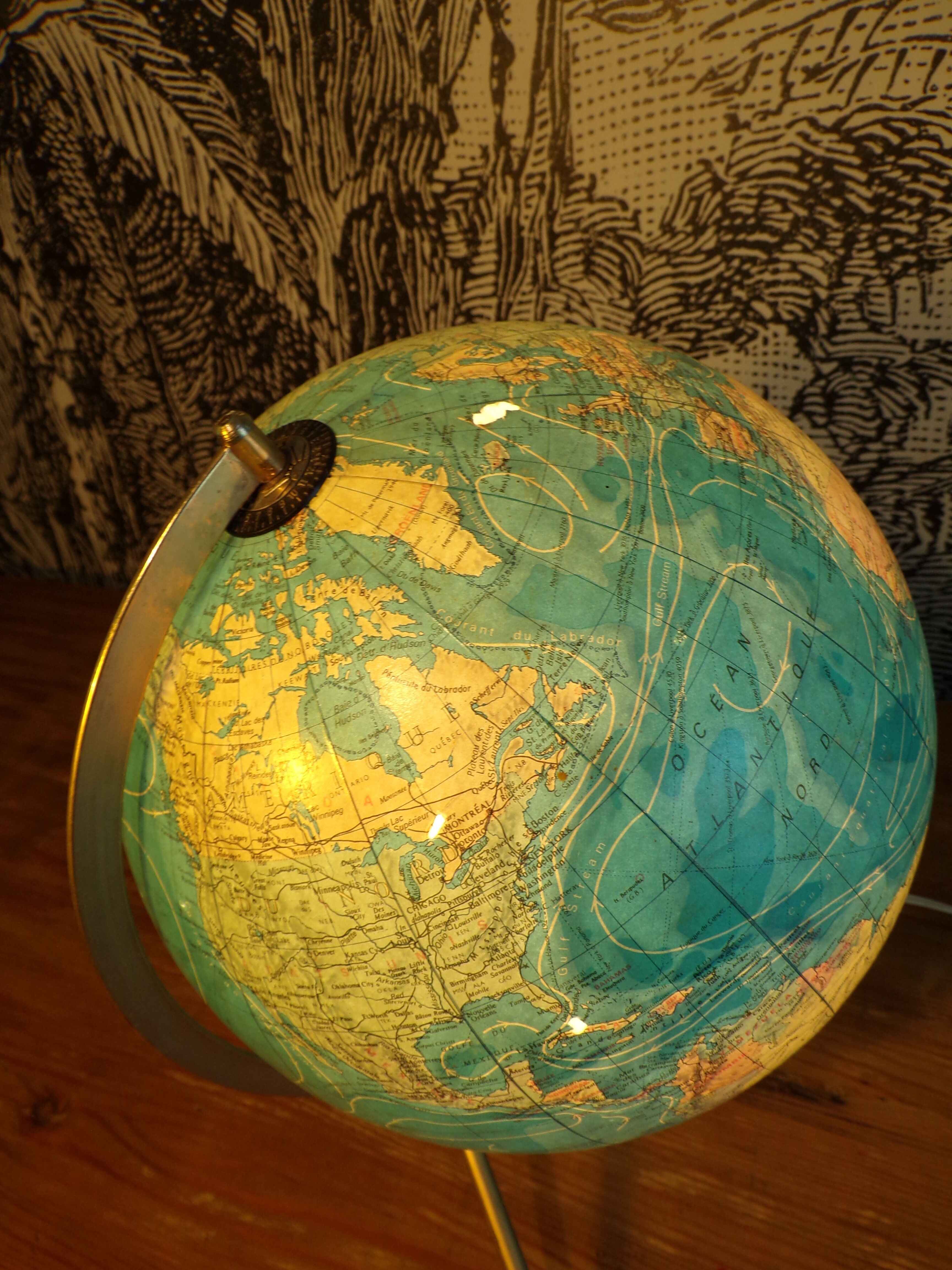 Taride luminous terrestrial globe 1970