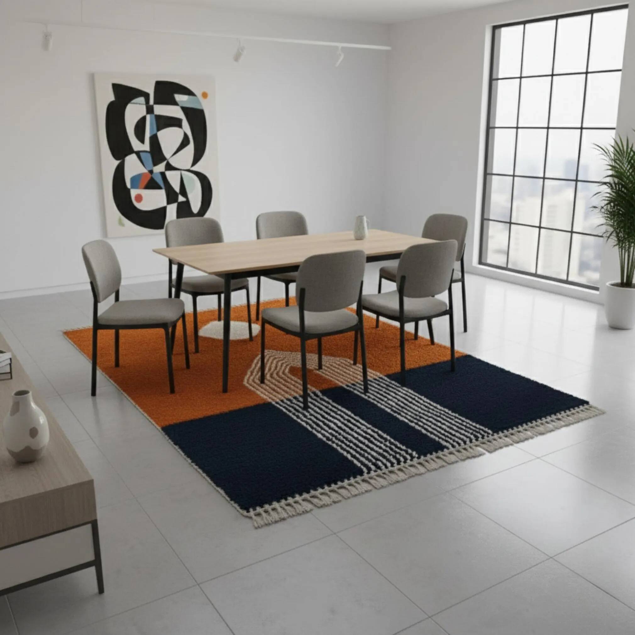 Berber carpet in natural wool 3x2 m