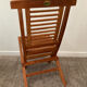 Folding teak children's chair