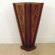 French antique oak tin-lined hand-carved umbrella stand with flower decoration.