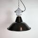 Industrial Black Enamel Pendant Lamp from Elektrosvit, 1960s