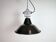 Industrial Black Enamel Pendant Lamp from Elektrosvit, 1960s