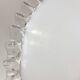 Pair of vintage white opaline pendant lamps with serrated edges